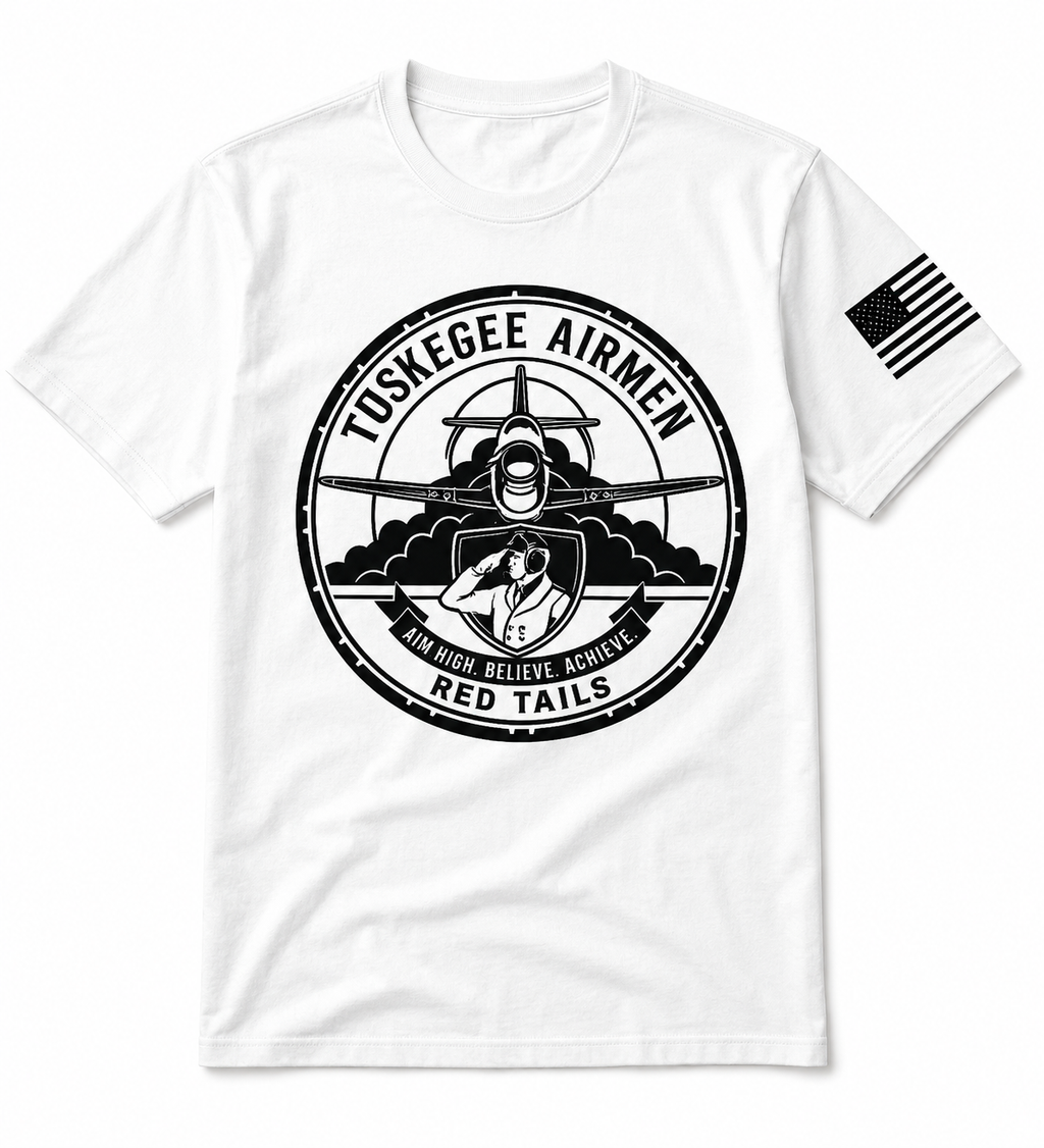 Tuskegee Airmen shirt with flag