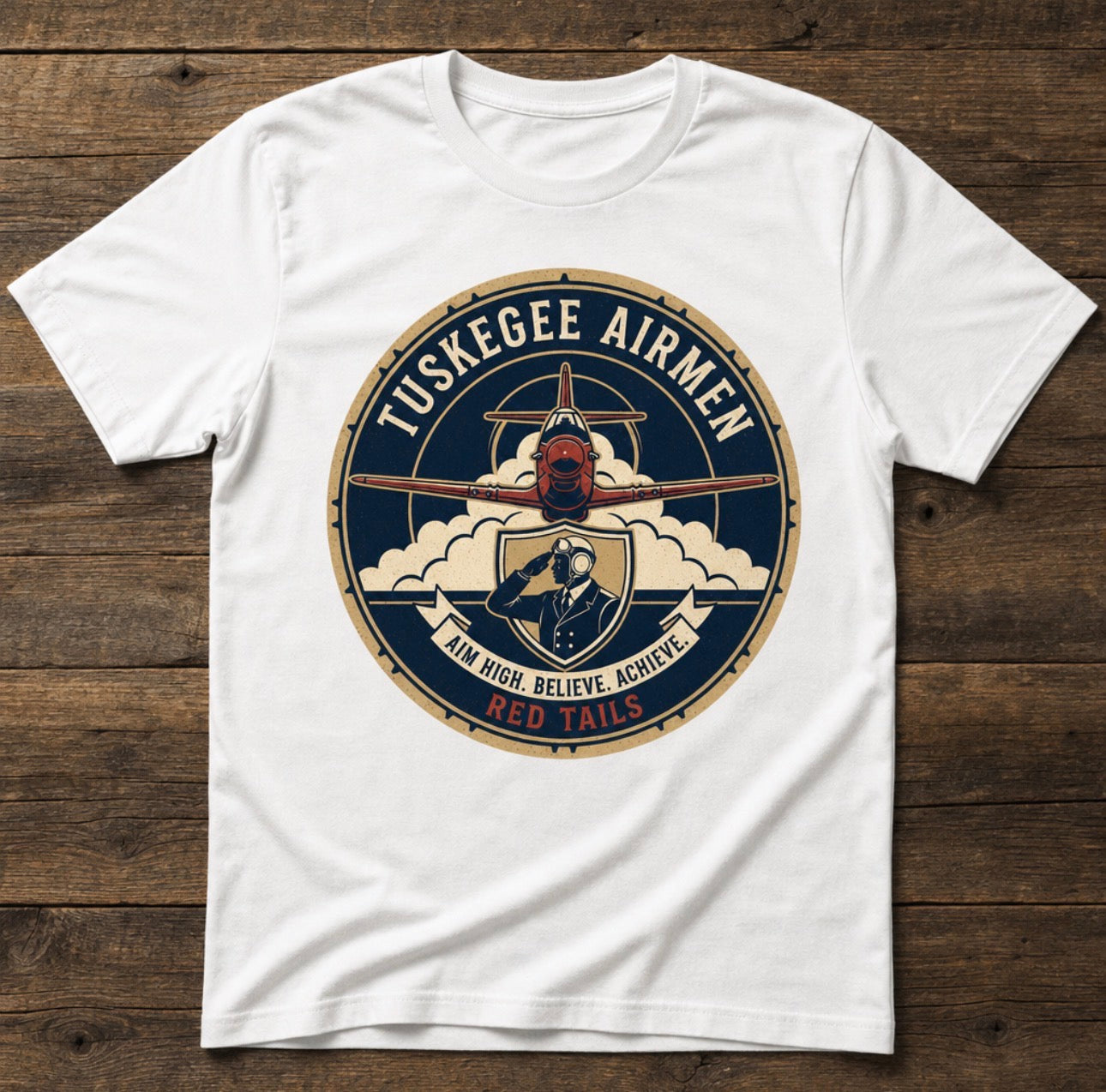 Tuskegee airmen shirt colourful logo